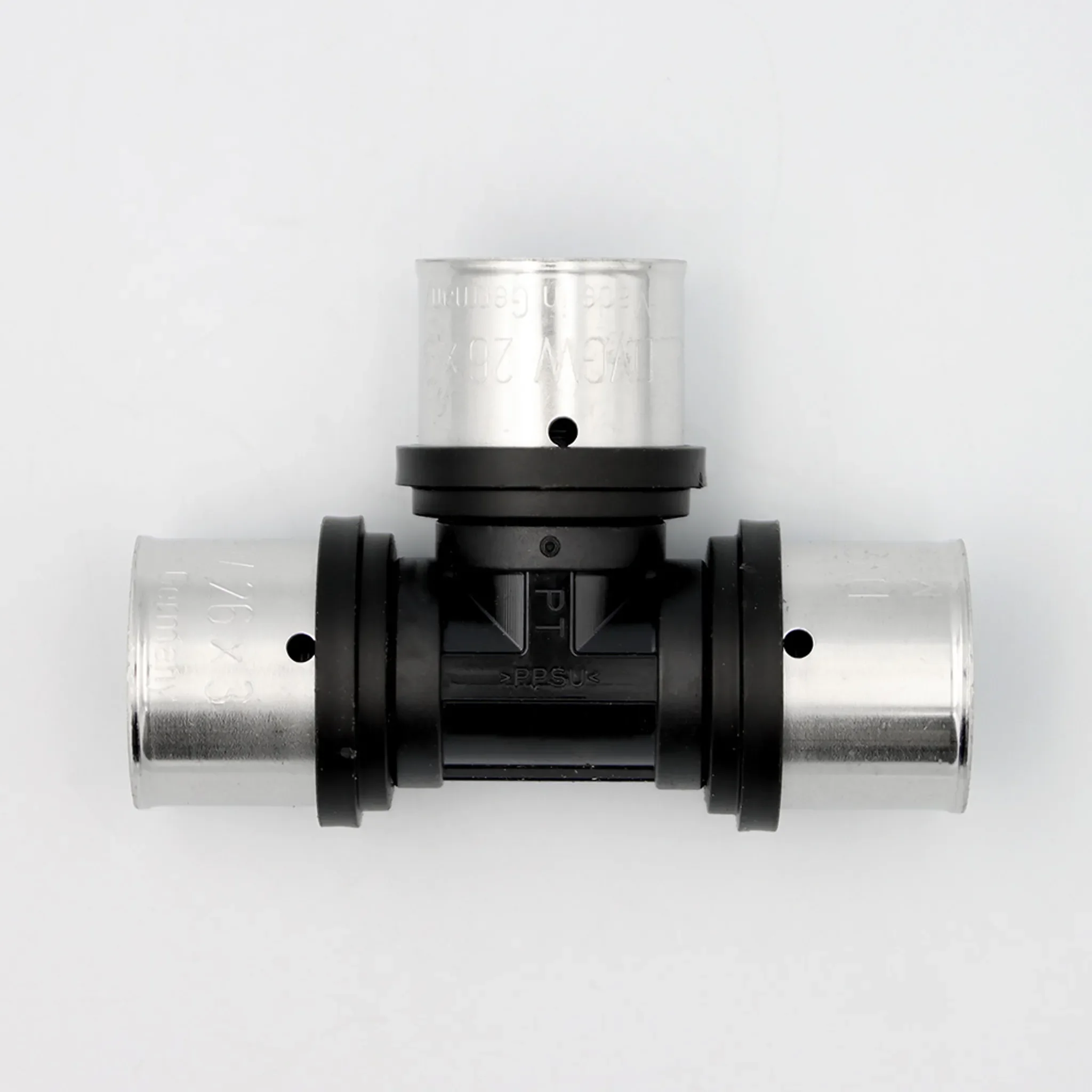 Pipetec Press-T-Stück PPSU 16 × 2 mm – allseitig gleich